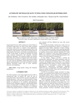 Automatic ISP image quality tuning using non-linear optimization