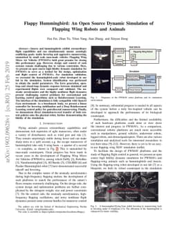 Flappy Hummingbird: An Open Source Dynamic Simulation of Flapping Wing
  Robots and Animals
