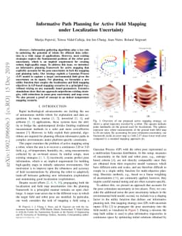 Informative Path Planning for Active Field Mapping under Localization
  Uncertainty