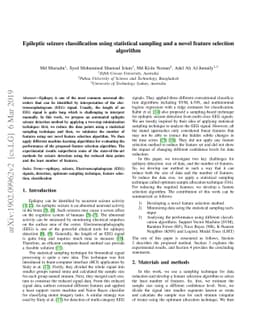 Epileptic seizure classification using statistical sampling and a novel
  feature selection algorithm