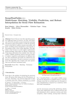 SceneFlowFields++: Multi-frame Matching, Visibility Prediction, and
  Robust Interpolation for Scene Flow Estimation