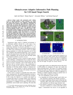 Obstacle-aware Adaptive Informative Path Planning for UAV-based Target
  Search