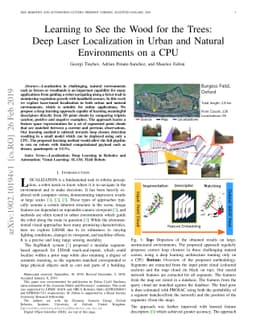 Learning to See the Wood for the Trees: Deep Laser Localization in Urban
  and Natural Environments on a CPU