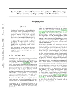 On Multi-Cause Causal Inference with Unobserved Confounding:
  Counterexamples, Impossibility, and Alternatives