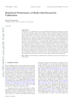 Statistical Performance of Radio Interferometric Calibration