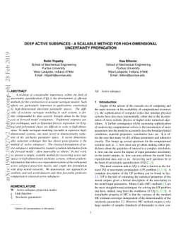 Deep active subspaces - a scalable method for high-dimensional
  uncertainty propagation