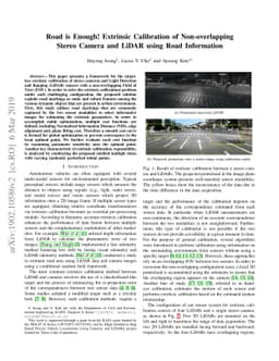 Road is Enough! Extrinsic Calibration of Non-overlapping Stereo Camera
  and LiDAR using Road Information