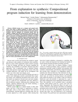 From explanation to synthesis: Compositional program induction for
  learning from demonstration