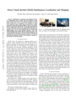 Stereo Visual Inertial LiDAR Simultaneous Localization and Mapping