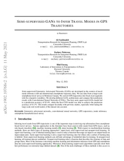 Semi-supervised GANs to Infer Travel Modes in GPS Trajectories