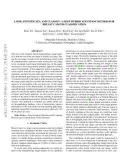 Look, Investigate, and Classify: A Deep Hybrid Attention Method for
  Breast Cancer Classification
