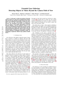 Extended Gaze Following: Detecting Objects in Videos Beyond the Camera
  Field of View