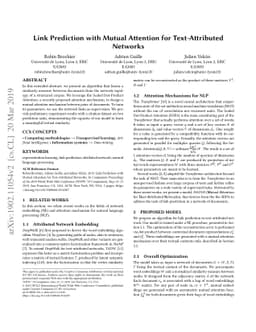 Link Prediction with Mutual Attention for Text-Attributed Networks