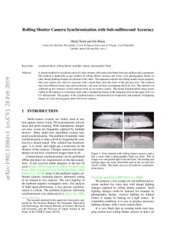 Rolling Shutter Camera Synchronization with Sub-millisecond Accuracy