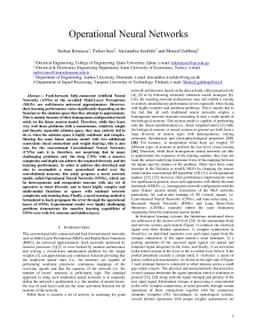 Operational Neural Networks
