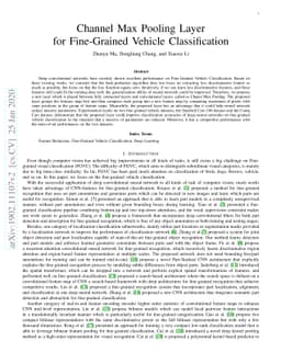 Channel Max Pooling Layer for Fine-Grained Vehicle Classification