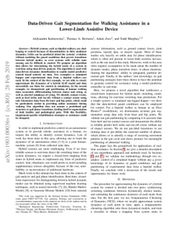 Data-Driven Gait Segmentation for Walking Assistance in a Lower-Limb
  Assistive Device