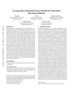 A Long-Short Demands-Aware Model for Next-Item Recommendation
