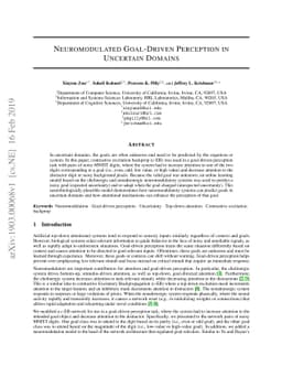 Neuromodulated Goal-Driven Perception in Uncertain Domains