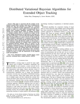 Distributed Variational Bayesian Algorithms for Extended Object Tracking