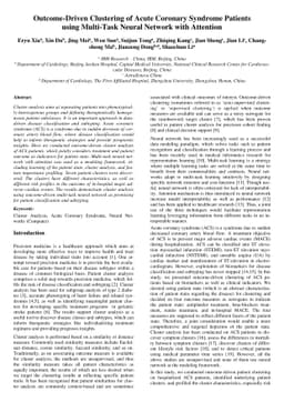 Outcome-Driven Clustering of Acute Coronary Syndrome Patients using
  Multi-Task Neural Network with Attention