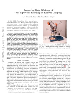 Improving Data Efficiency of Self-supervised Learning for Robotic
  Grasping
