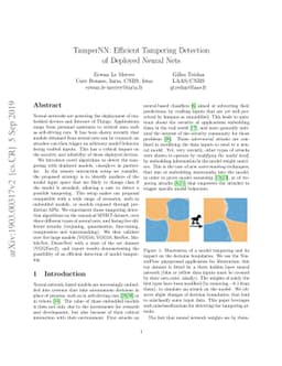 TamperNN: Efficient Tampering Detection of Deployed Neural Nets