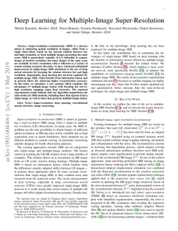 Deep Learning for Multiple-Image Super-Resolution