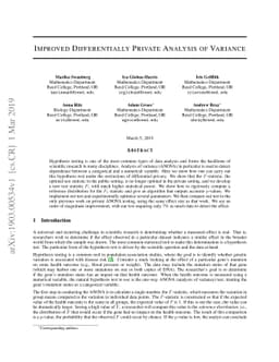 Improved Differentially Private Analysis of Variance