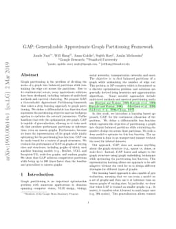 GAP: Generalizable Approximate Graph Partitioning Framework