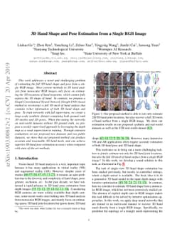 3D Hand Shape and Pose Estimation from a Single RGB Image