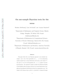 On one-sample Bayesian tests for the mean