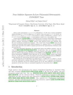 Near-Additive Spanners In Low Polynomial Deterministic CONGEST Time
