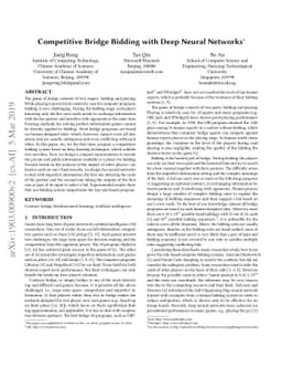 Competitive Bridge Bidding with Deep Neural Networks