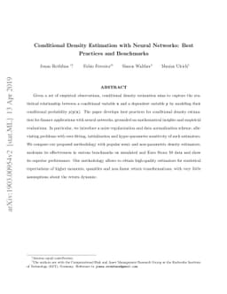 Conditional Density Estimation with Neural Networks: Best Practices and
  Benchmarks