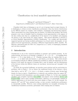 Classification via local manifold approximation