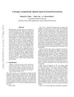 A Strongly Asymptotically Optimal Agent in General Environments