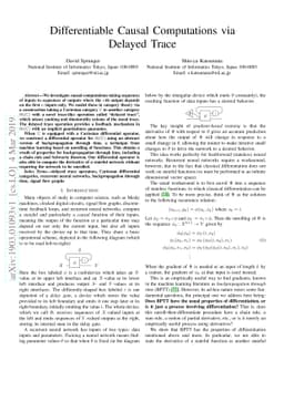 Differentiable Causal Computations via Delayed Trace