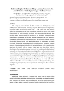 Understanding the Mechanism of Deep Learning Framework for Lesion
  Detection in Pathological Images with Breast Cancer
