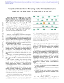 Graph Neural Networks for Modelling Traffic Participant Interaction