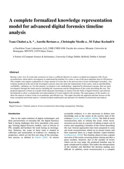A complete formalized knowledge representation model for advanced
  digital forensics timeline analysis