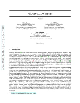 Polylingual Wordnet