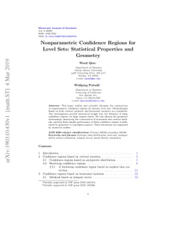 Nonparametric Confidence Regions for Level Sets: Statistical Properties
  and Geometry