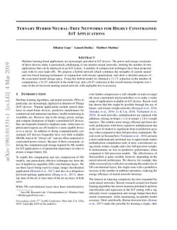 Ternary Hybrid Neural-Tree Networks for Highly Constrained IoT
  Applications