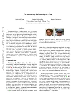 On measuring the iconicity of a face
