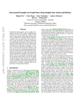Adversarial Examples on Graph Data: Deep Insights into Attack and
  Defense