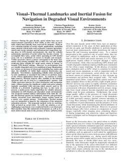 Visual-Thermal Landmarks and Inertial Fusion for Navigation in Degraded
  Visual Environments