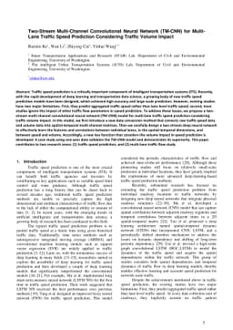 Two-Stream Multi-Channel Convolutional Neural Network (TM-CNN) for
  Multi-Lane Traffic Speed Prediction Considering Traffic Volume Impact
