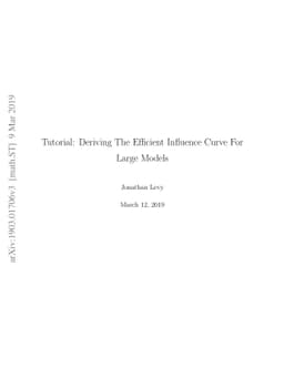 Tutorial: Deriving The Efficient Influence Curve for Large Models