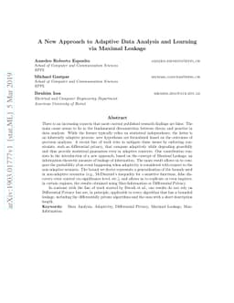 A New Approach to Adaptive Data Analysis and Learning via Maximal
  Leakage